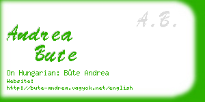 andrea bute business card