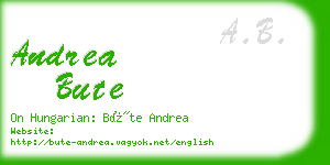 andrea bute business card